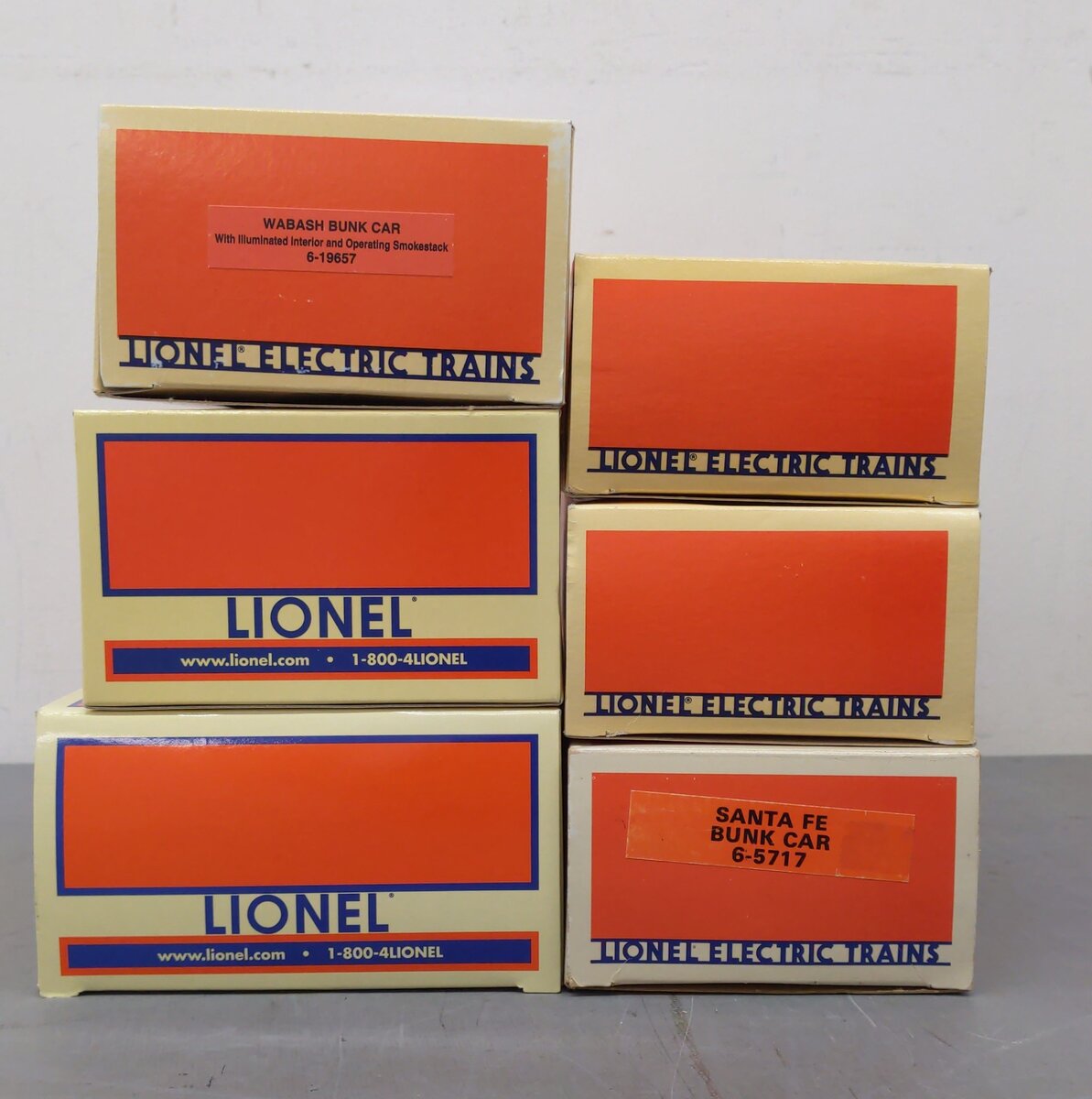 Lionel O Assorted Freight Cars 19657, 29610, 87956, 16126, 6464, 5717 [6] EX/Box