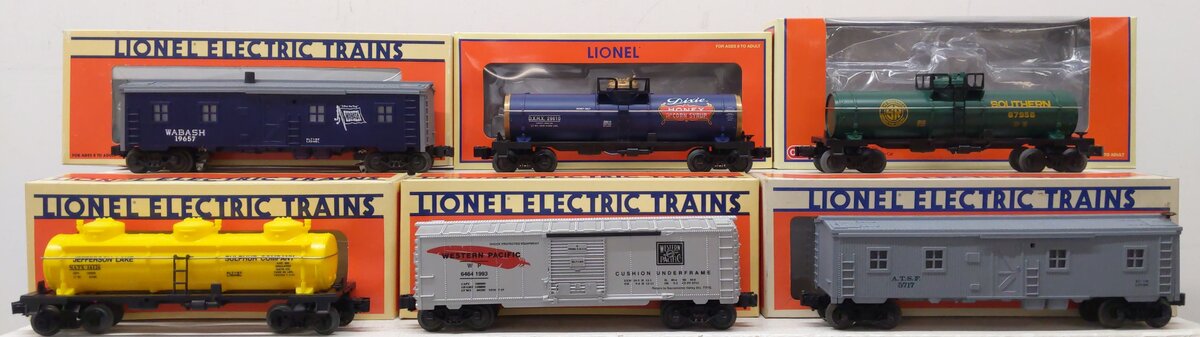 Lionel O Assorted Freight Cars 19657, 29610, 87956, 16126, 6464, 5717 [6] EX/Box