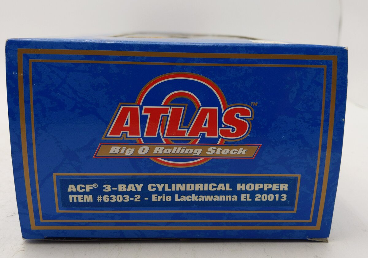 Atlas 6303-2 O Erie Lackawanna ACF 3-Bay Cylindrical Hopper Car #20013 (3 Rail) NIB