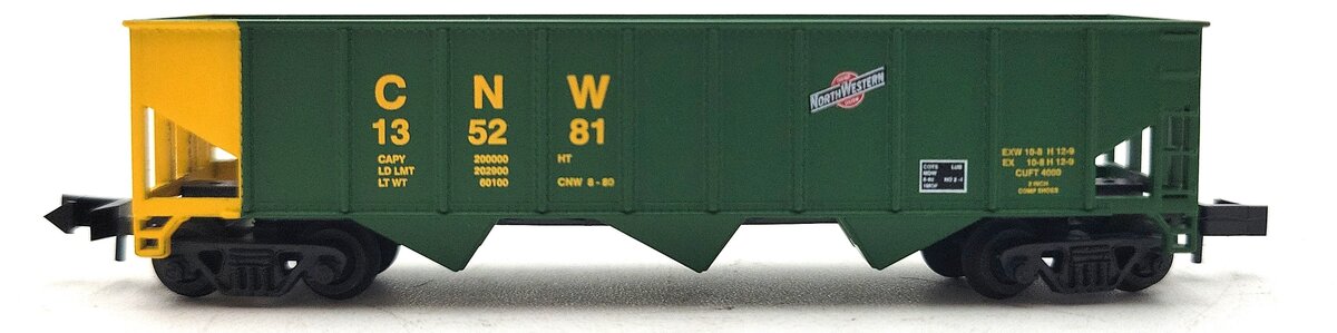 Roundhouse 86001 N-Scale Chicago & North Western 3-Bay Steel Open Hopper #135281 NIB