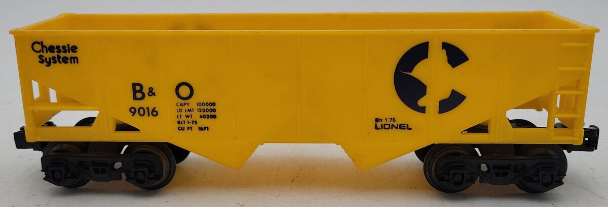 Lionel 6-9016 O Gauge Baltimore & Ohio 2-Bay Hopper VG