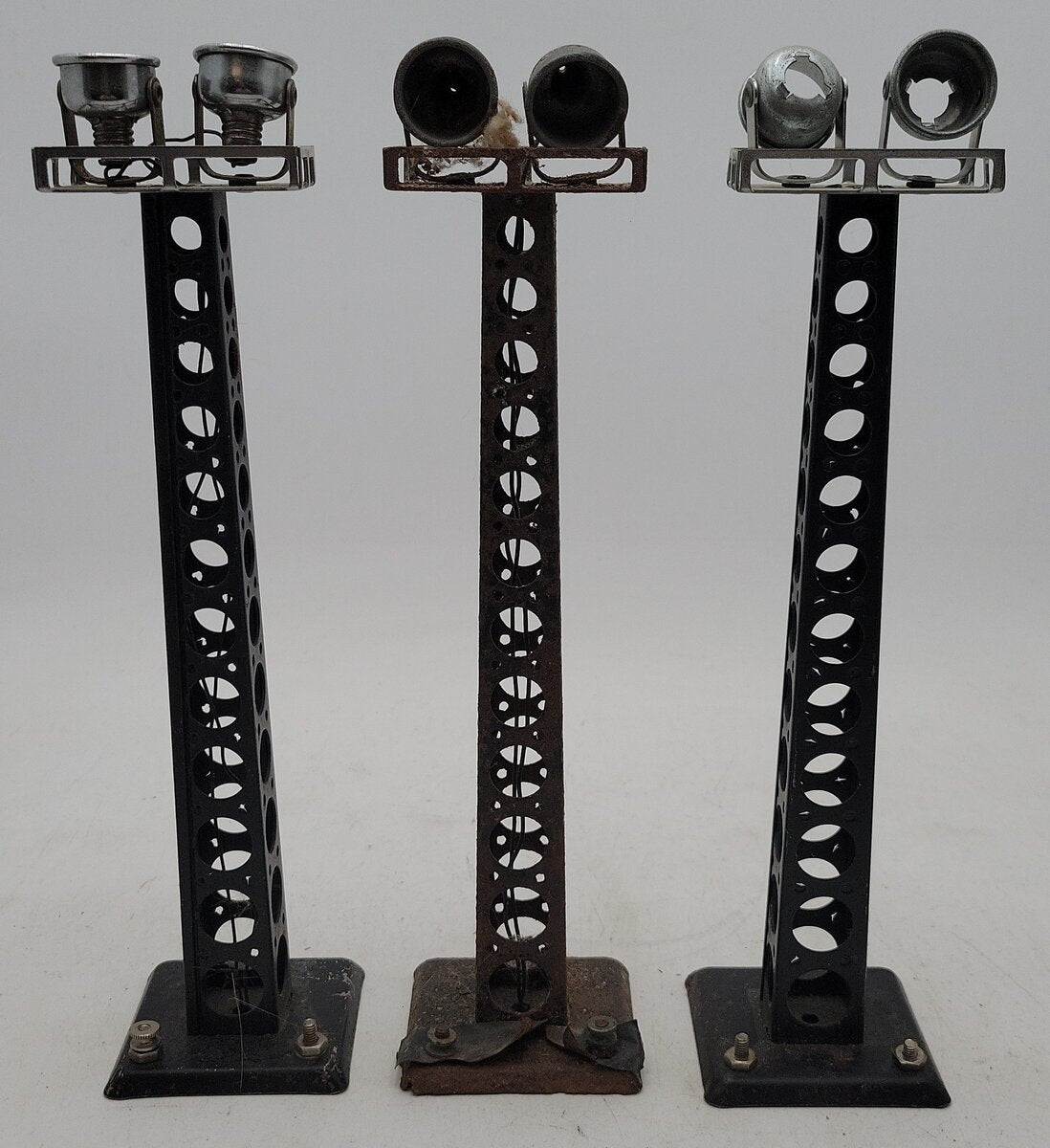 Marx 416A Vintage O Metal Dual Floodlight Towers (3)