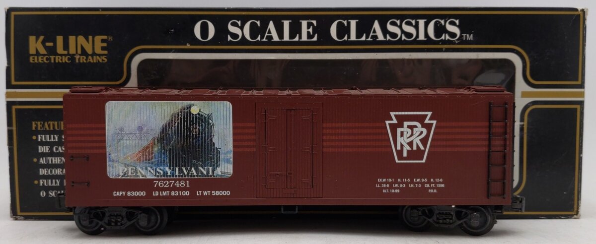 K-Line K762-7481 O Gauge Pennsylvania Historic Art Woodside Reefer #7627485 EX/Box