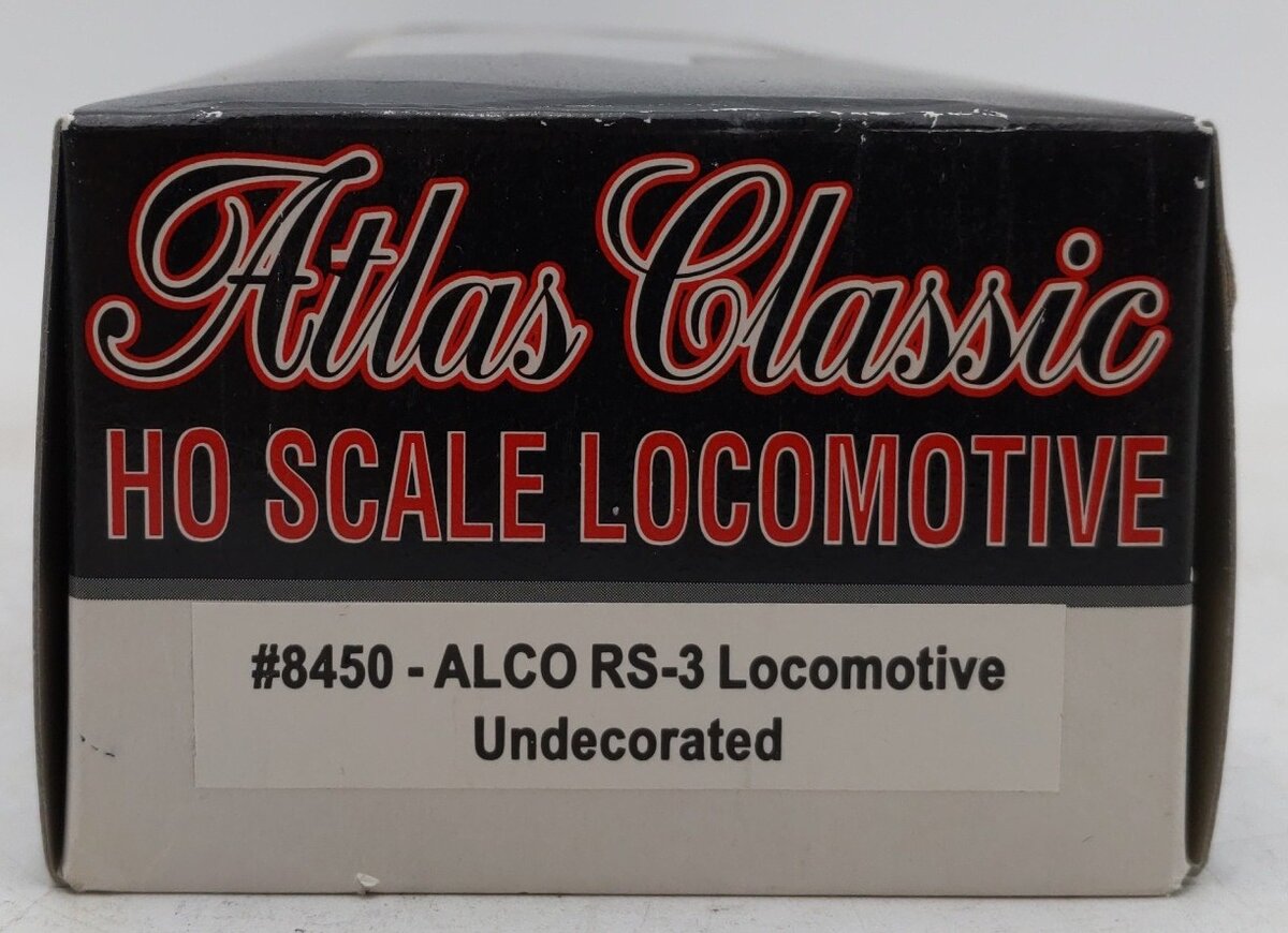Atlas 8450 HO Scale Undecorated RS-3 Powered Diesel Locomotive EX/Box