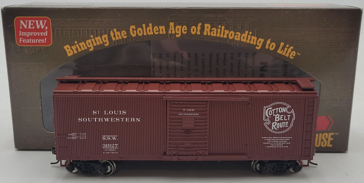 Roundhouse 84684 HO RTR 40' Wood Box Cotton Belt Boxcar #31927 NIB