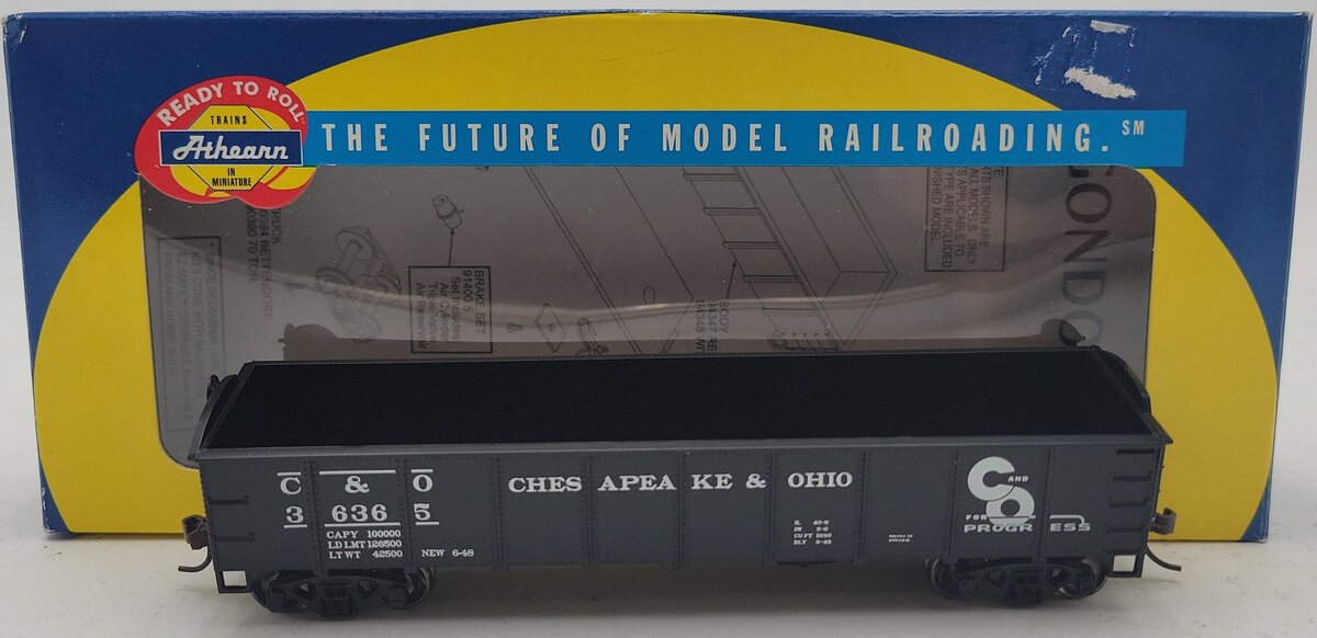 Athearn 94301 HO Scale C&O 40' Gondola #36365 NIB