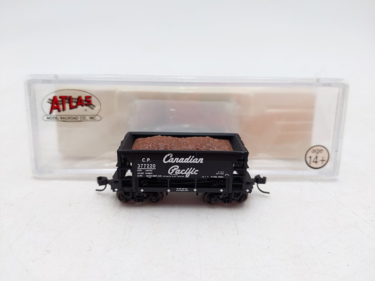 Atlas 50001607 N Scale Canadian Pacific Trainman 70-Ton Ore Car #377220 LN/Box