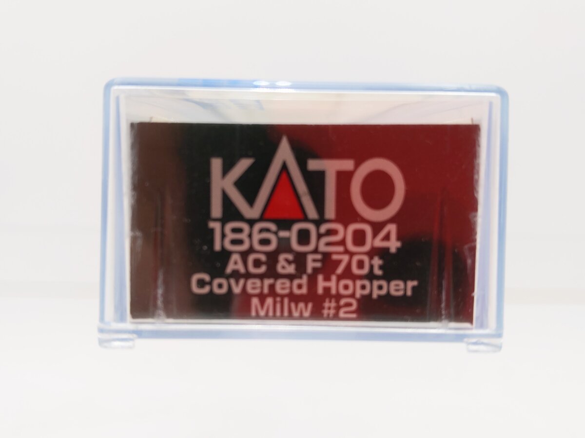 Kato 186-0204 N Scale Milwaukee Road 70' Covered Hopper Set (Set of 2) EX/Box