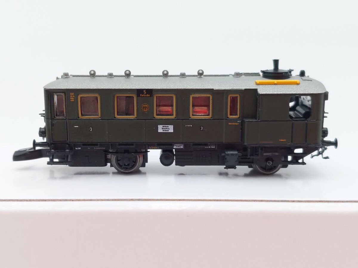 Marklin 88147 Z Scale GDR Kittle Ci dT 1 Class Steam-powered Rail Car #5 EX/Box