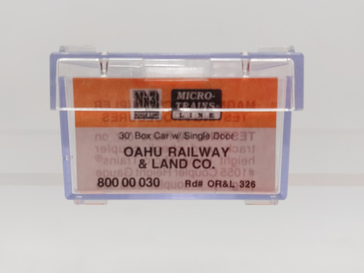 Micro-Trains 80000030 Nn3 Oahu Railway & Land 30' Single Boxcar #326 LN/Box