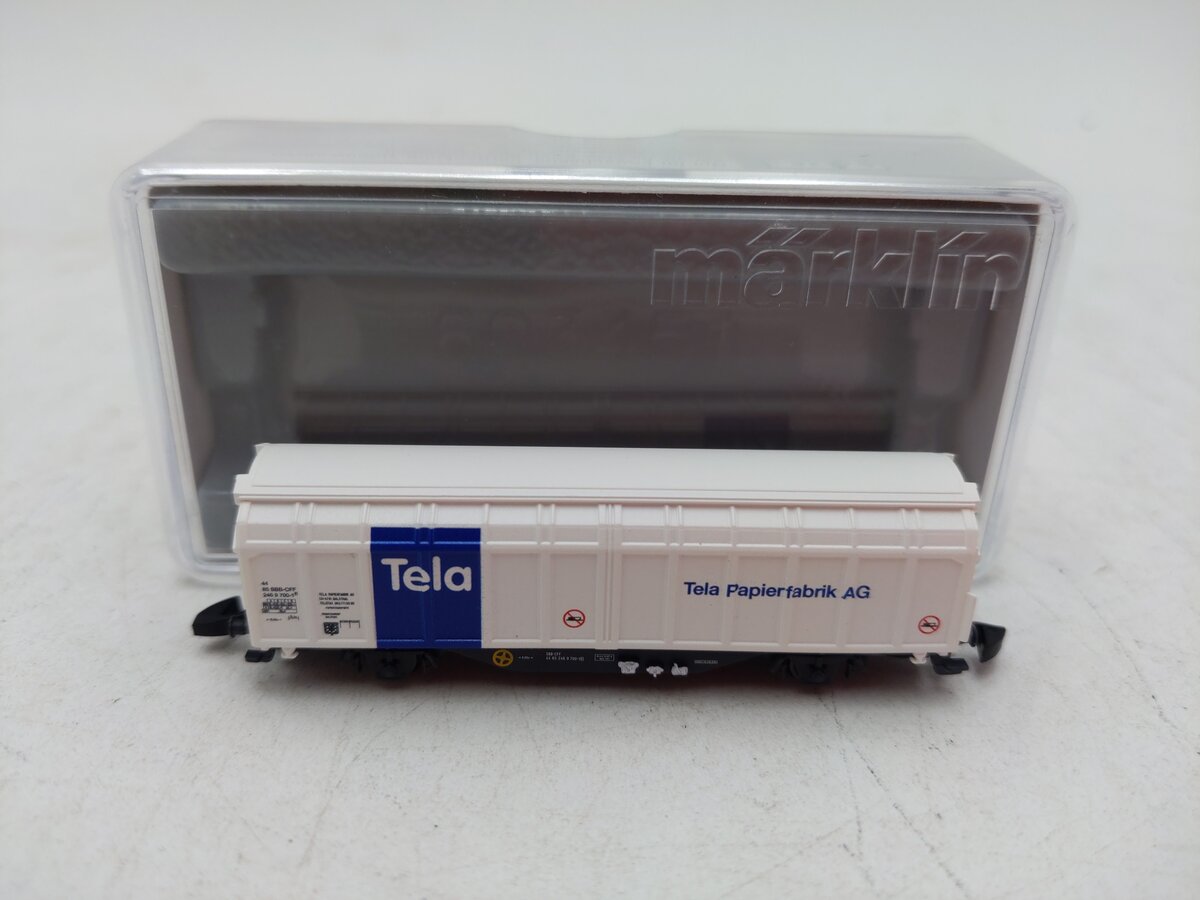 Marklin 82384 Z Swiss Federal Railway Type Hbbins Sliding Wall Boxcar LN/Box