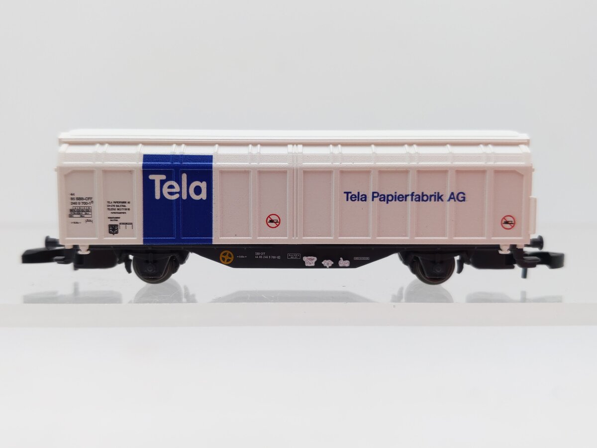 Marklin 82384 Z Swiss Federal Railway Type Hbbins Sliding Wall Boxcar LN/Box