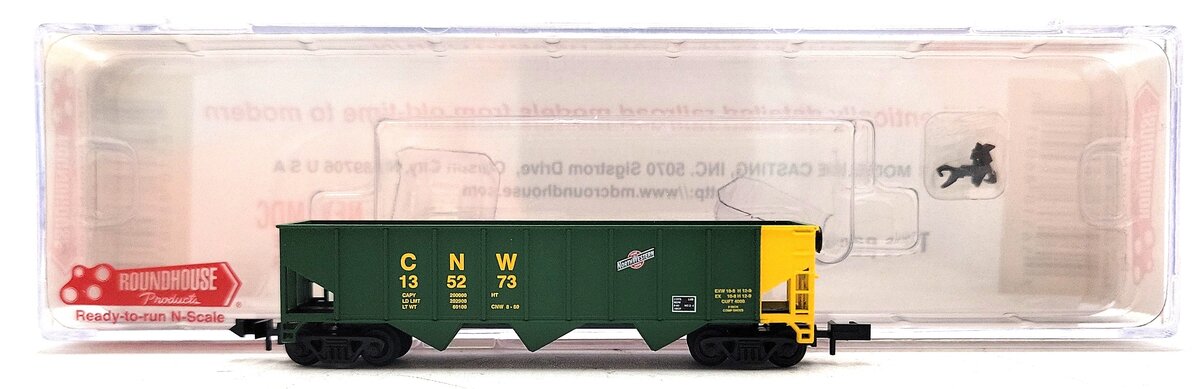 Roundhouse 86001 N-Scale Chicago & North Western 3-Bay Steel Open Hopper #135273 LN/Box
