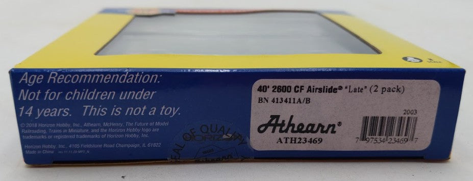 Athearn ATH23469 N Scale Burlington Northern GATC 2600 Airslide Hopper Set 3 NIB