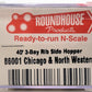 Roundhouse 86001 N-Scale Chicago & North Western 3-Bay Steel Open Hopper #135285 LN/Box