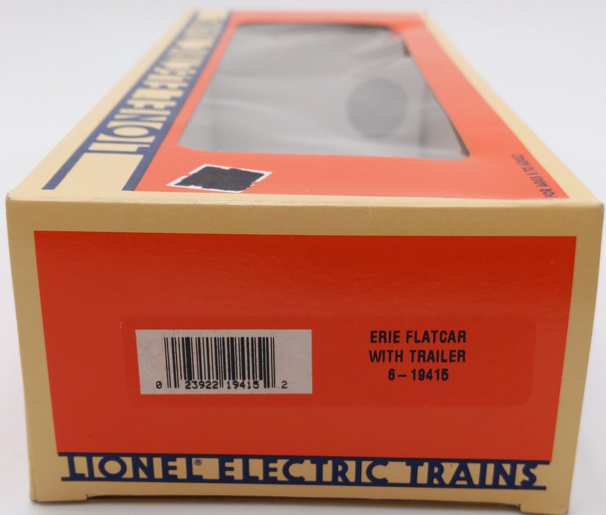 Lionel 6-19415 O Gauge Erie Flatcar #7200 w/ Trailer EX/Box