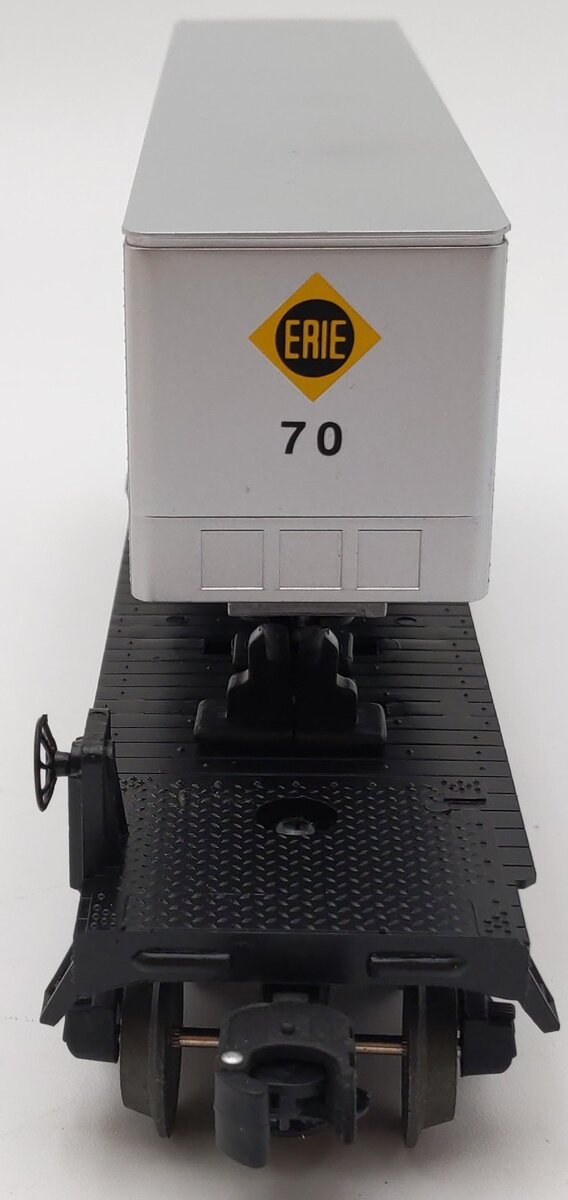 Lionel 6-19415 O Gauge Erie Flatcar #7200 w/ Trailer EX/Box