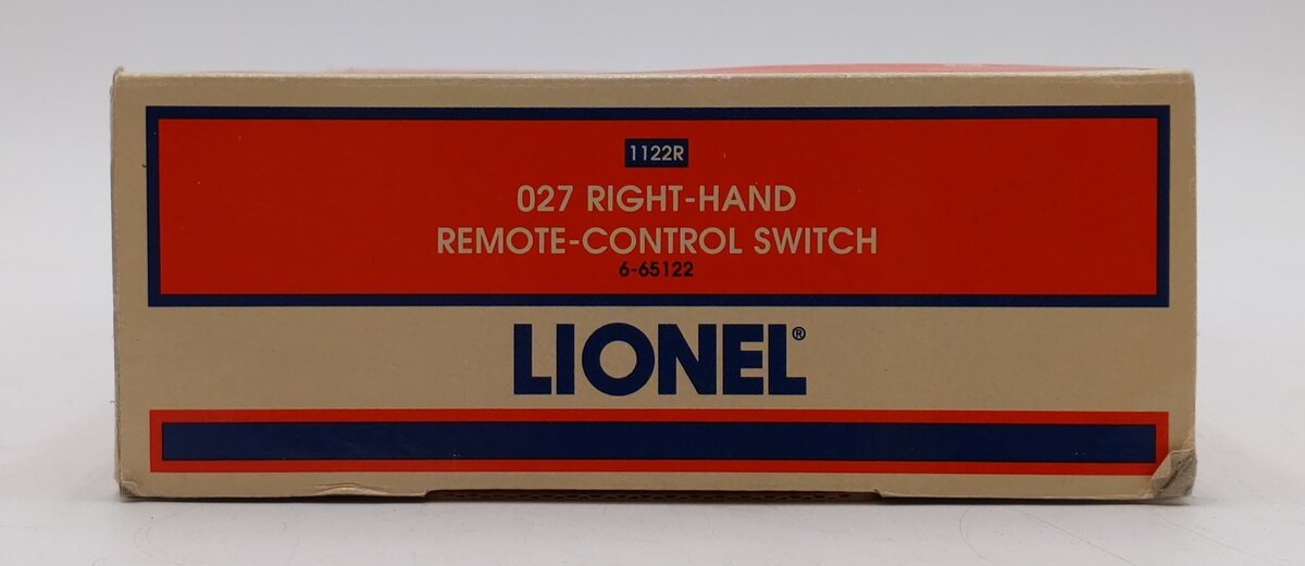 Lionel 6-65122 O 27" Right Hand Remote Control Switch Turnout EX/Box