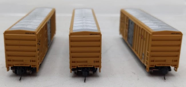 Athearn ATH20087 N Scale Railbox 50' FMC Ex-Post Combo Door Box Cars 3-Car Set EX/Box