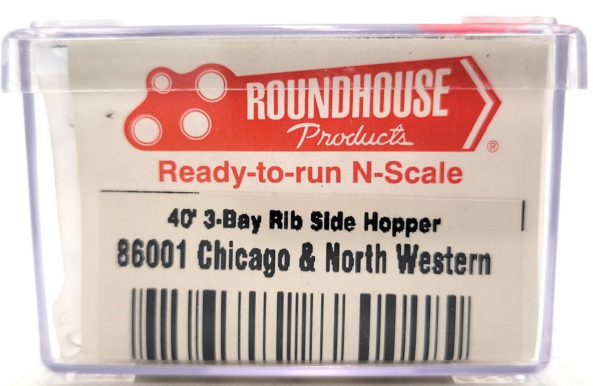 Roundhouse 86001 N-Scale Chicago & North Western 3-Bay Steel Open Hopper #135269 LN/Box