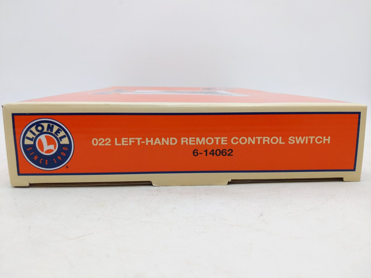 Lionel 6-14062 O Gauge Remote-Control 022 Left Hand Switch Turnout EX/Box