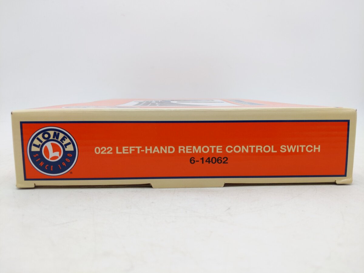 Lionel 6-14062 O Gauge Remote-Control 022 Left Hand Switch Turnout EX/Box