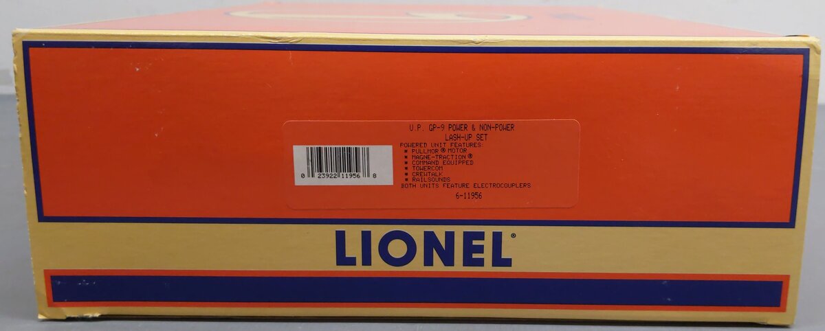 Lionel 6-11956 O Union Pacific GP-9 Diesel Locomotive Lash Up Set #2380/2381 EX/Box