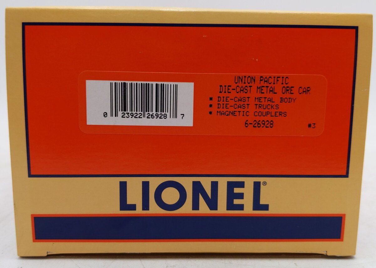 Lionel 6-26928 O Union Pacific Die-Cast Ore Car #64869 EX/Box