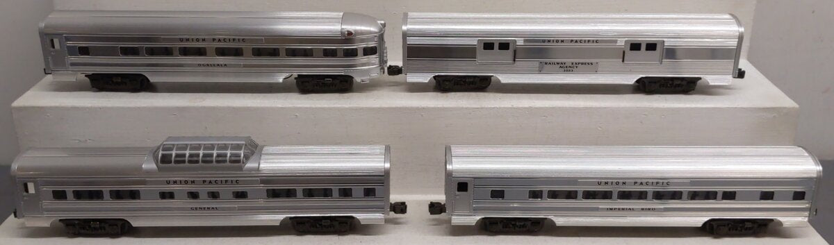 MTH 20-6015 O Union Pacific 60' Aluminum Passenger Car Set (Set of 4) EX/Box