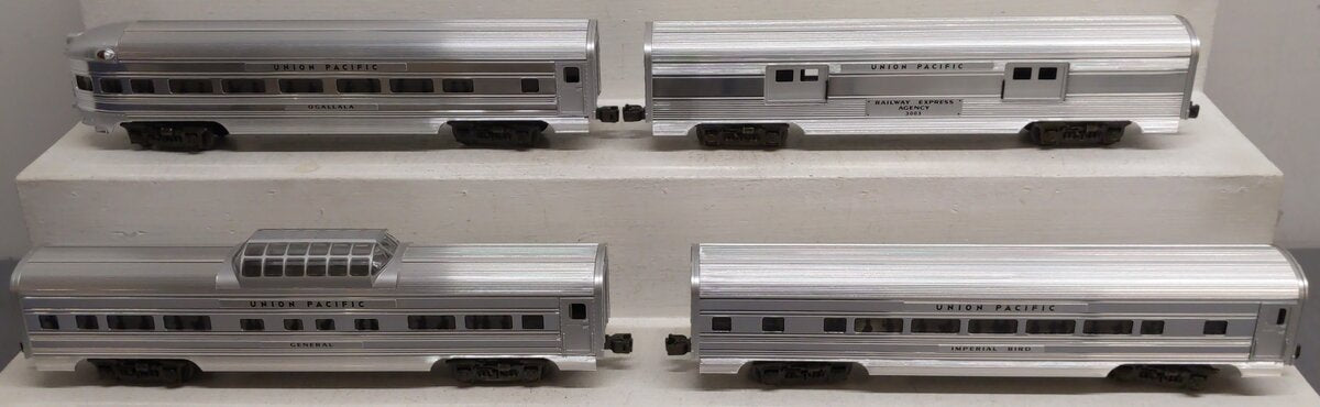 MTH 20-6015 O Union Pacific 60' Aluminum Passenger Car Set (Set of 4) EX/Box