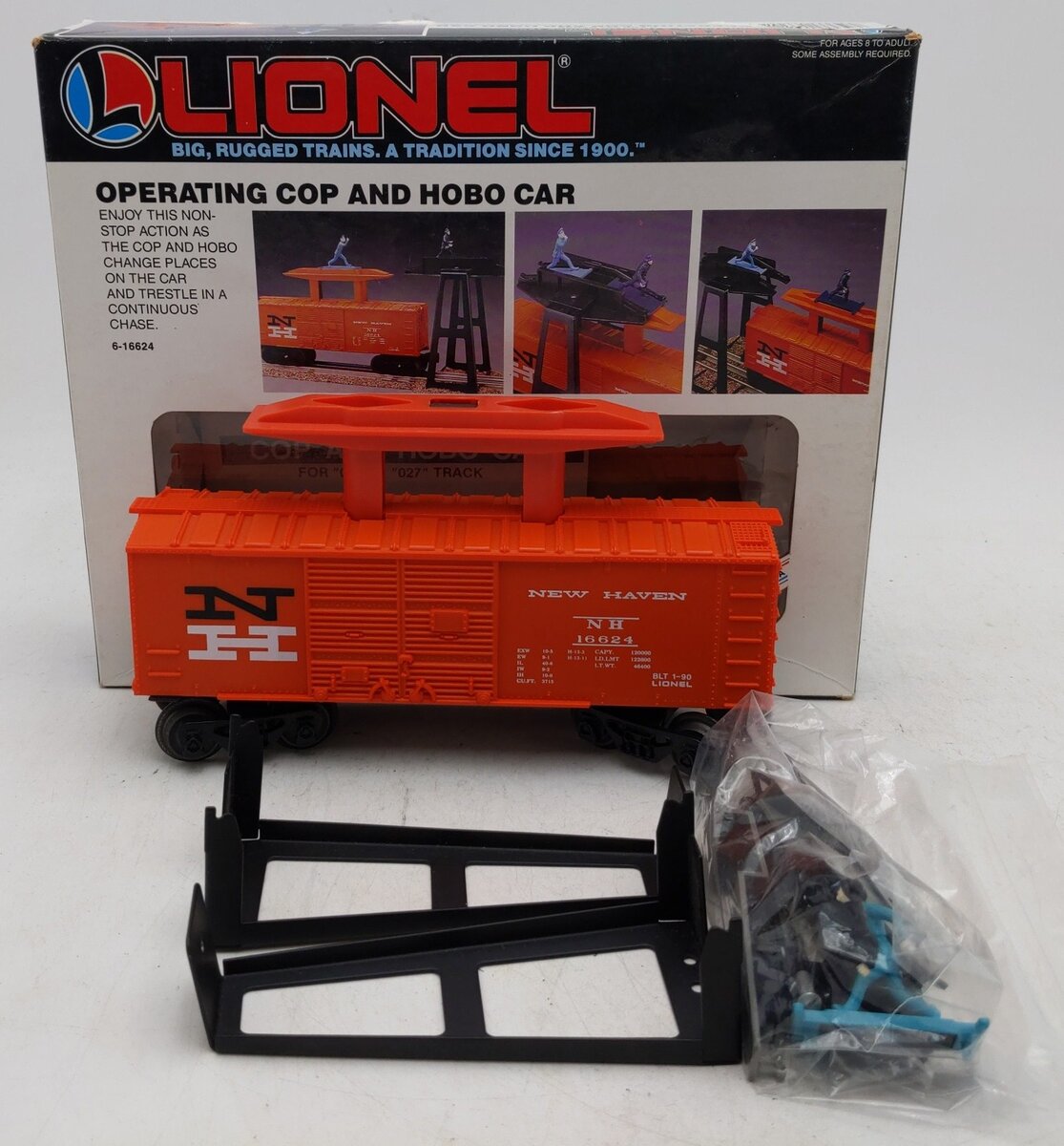 Lionel 6-16624 O Gauge New Haven Cop and Hobo Car EX/Box