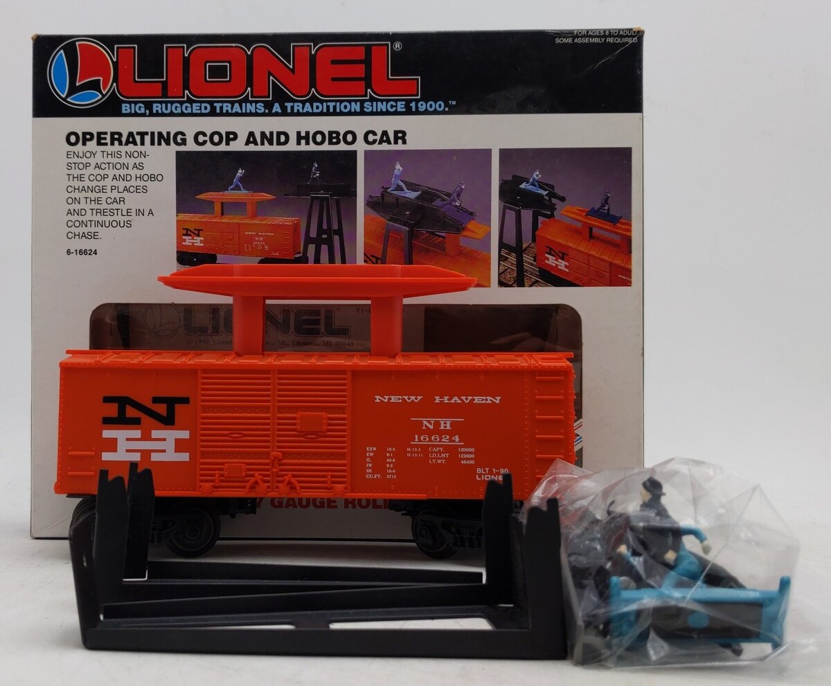 Lionel 6-16624 O Gauge New Haven Cop and Hobo Car EX/Box