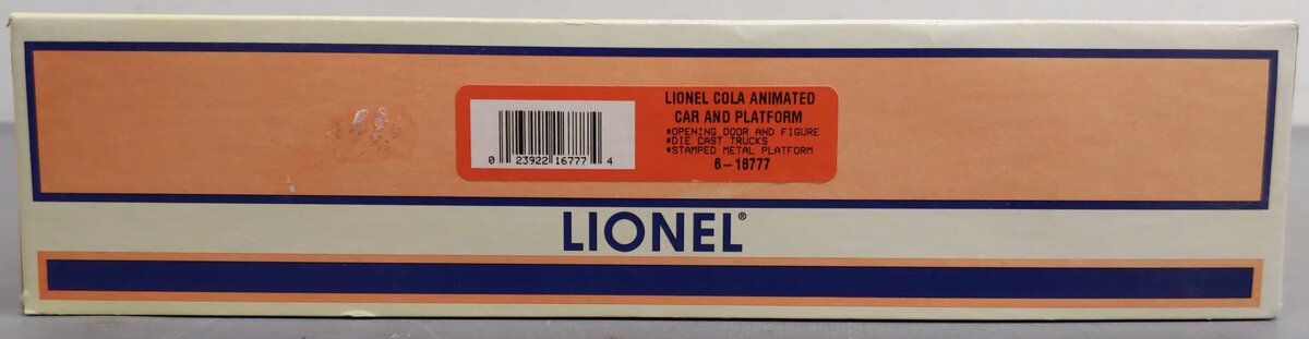 Lionel 6-16777 O Gauge Lionel Cola Operating Boxcar and Platform EX/Box