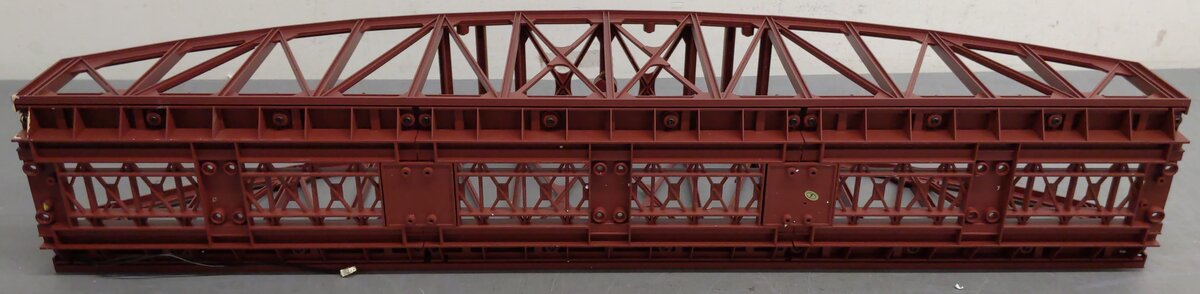 MTH 40-1031 O Gauge 30 Inch Rust Colored Steel Arch Bridge w/ Piers VG/Box