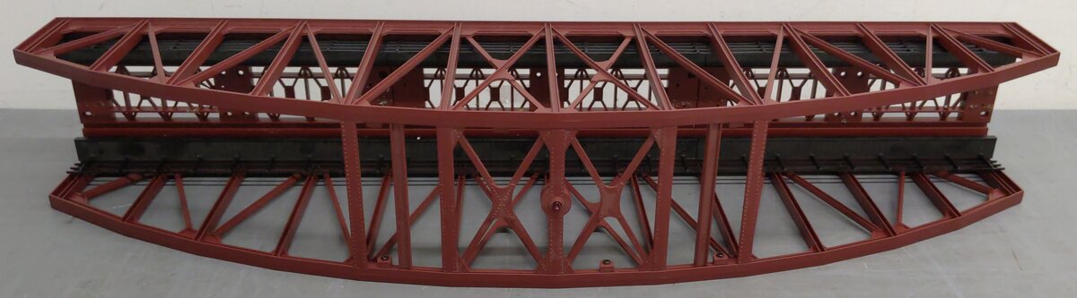 MTH 40-1031 O Gauge 30 Inch Rust Colored Steel Arch Bridge w/ Piers VG/Box