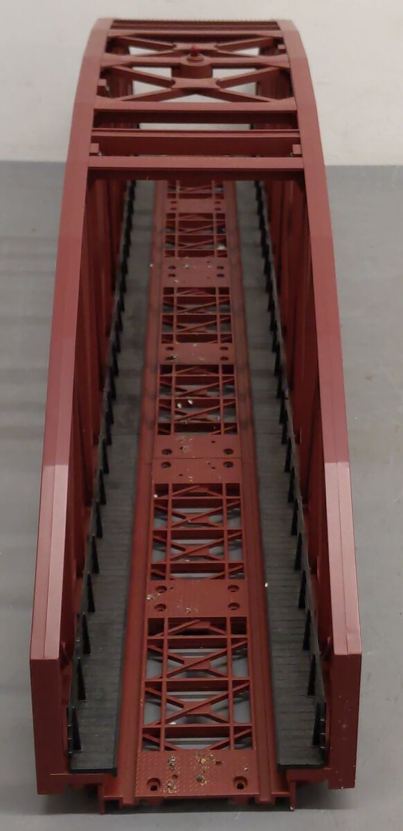 MTH 40-1031 O Gauge 30 Inch Rust Colored Steel Arch Bridge w/ Piers VG/Box