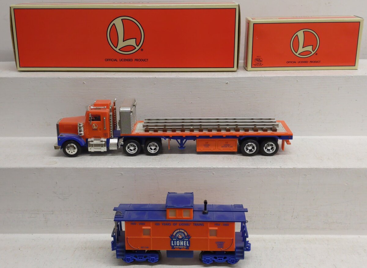 Lionel TMT-18405 O Gauge Flatbed Toy Truck with Operating Lights-Sound Caboose EX/Box