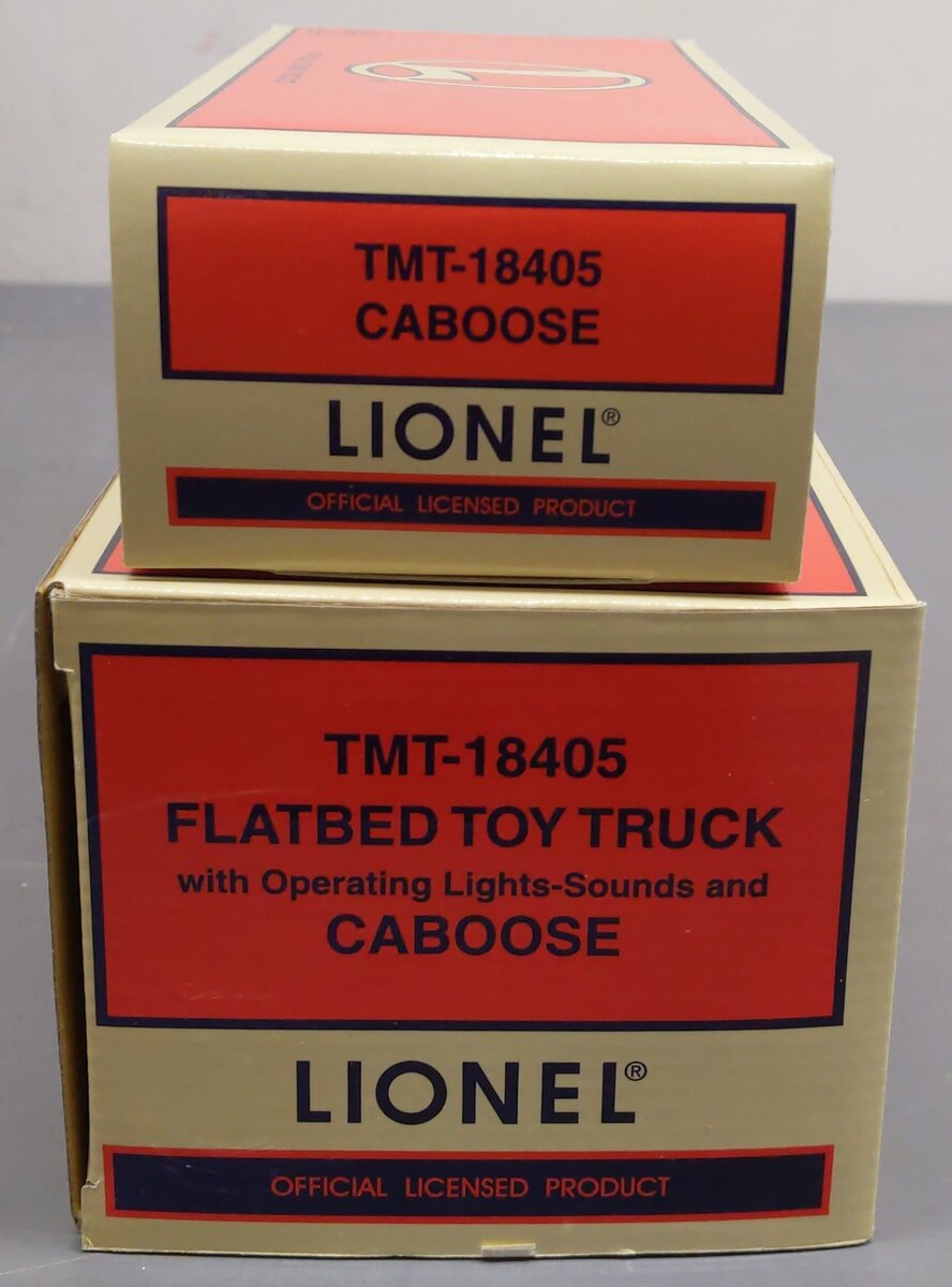 Lionel TMT-18405 O Gauge Flatbed Toy Truck with Operating Lights-Sound Caboose EX/Box