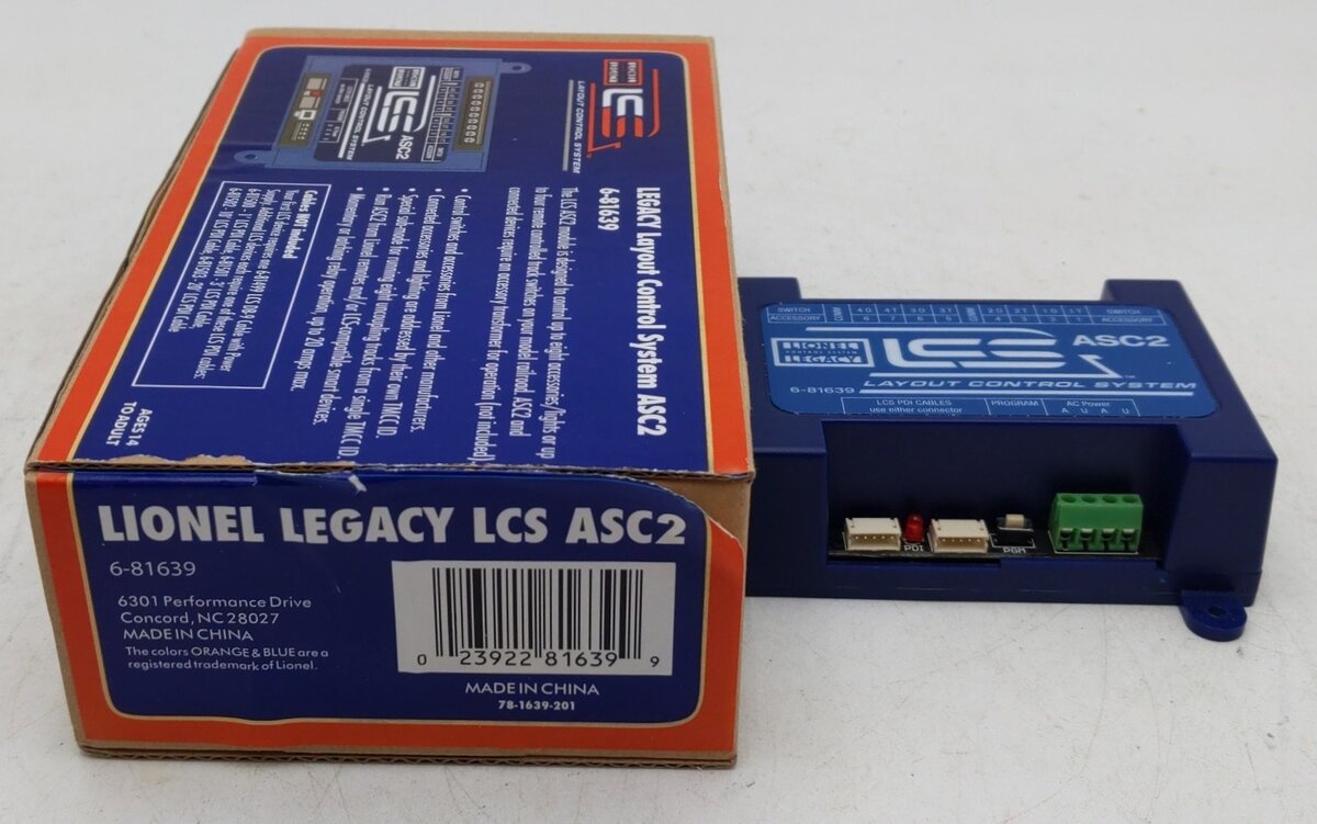 Lionel 6-81639 Legacy LCS Accessory Switch Controller 2 (ASC2) EX/Box