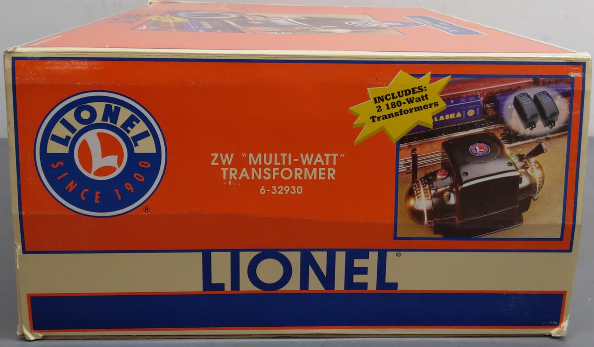 Lionel 6-32930 ZW Multi-Watt Transformer with Two 180 Watt Transformers EX/Box