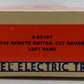 Lionel 6-65167 O27 42" Left Hand Remote Control Switch Turnout EX/Box