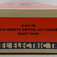 Lionel 6-65168 O27 42" Right Hand Remote Control Switch Turnout VG/Box