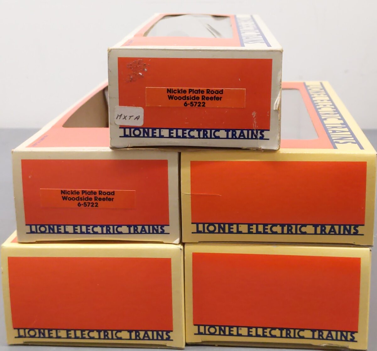 Lionel O Gauge Assorted Freight Cars 6-17220, 6-16926, 6-17221, 6-5722 [5] VG/Box