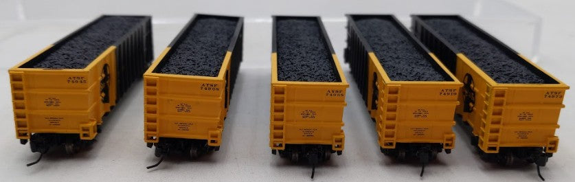 Athearn 11760 N Scale Santa Fe Thrall Gondola with Load 5 Car Pack #2 EX/Box