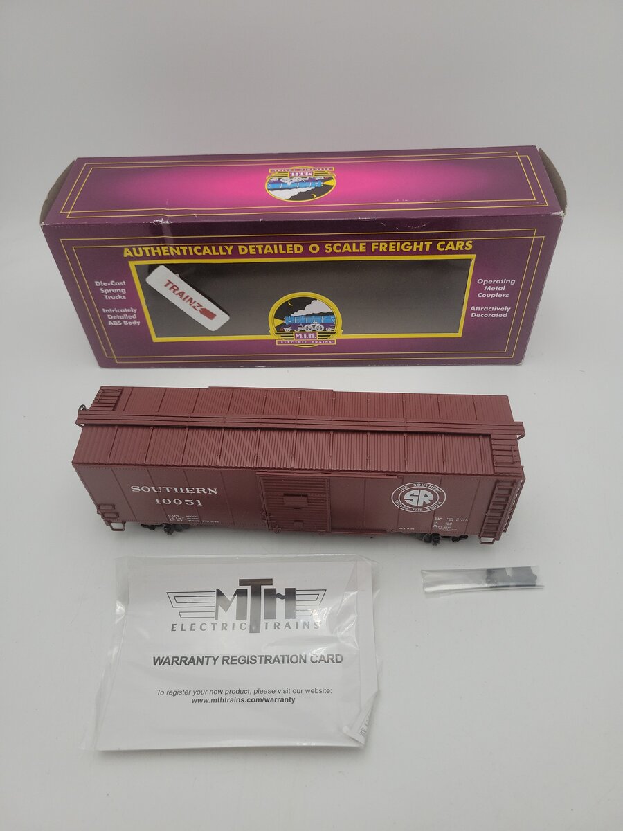 MTH 20-93932 O Gauge Southern 40' AAR Freight Box Car #10051 EX/Box