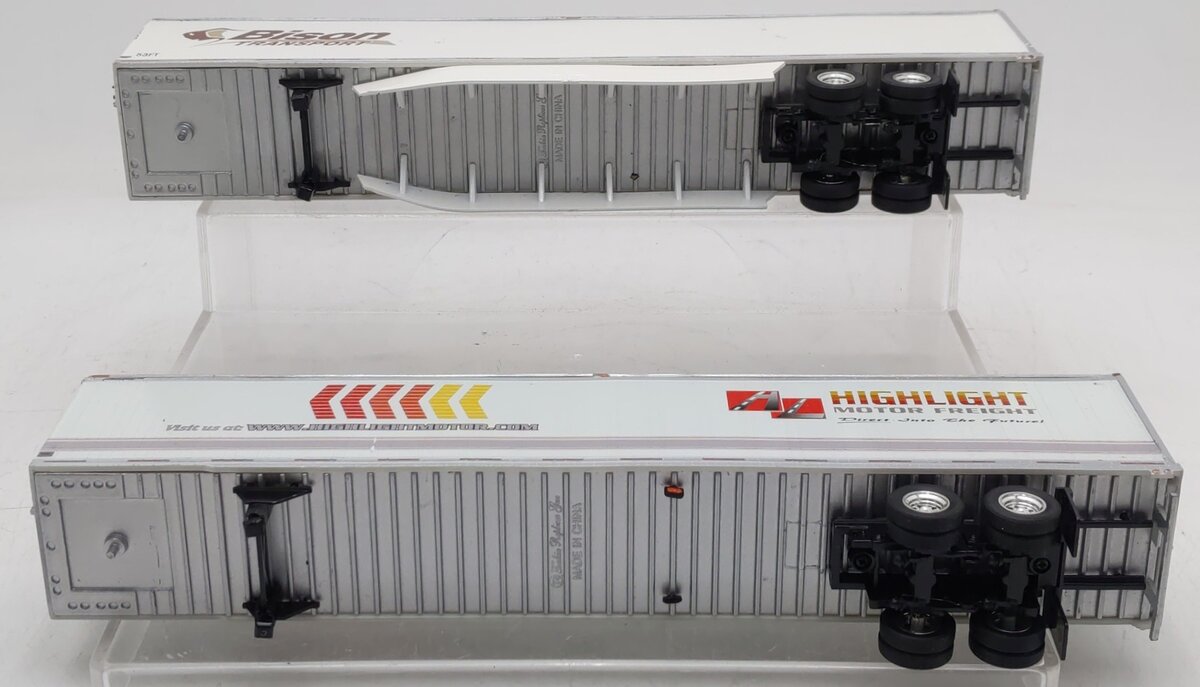 Tonkin O Gauge Die Cast Semi Box Trailers  [2] EX