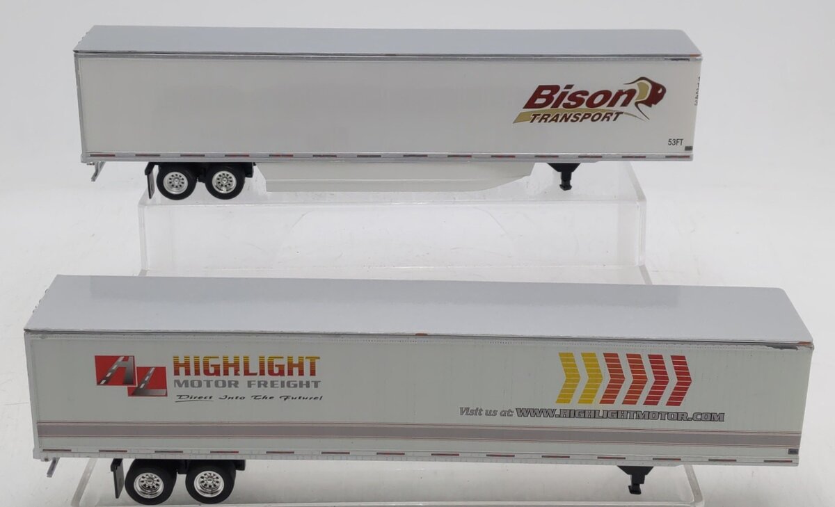 Tonkin O Gauge Die Cast Semi Box Trailers  [2] EX