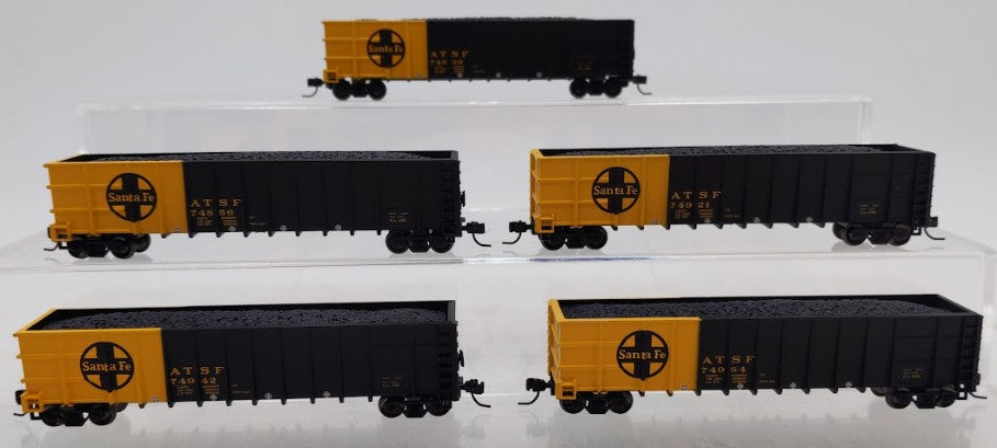 Athearn 11762 N Scale Santa Fe Thrall Gondola with Load 5 Car Pack #4