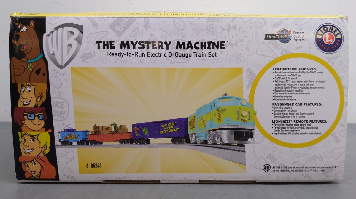 Lionel 6-85241 Mystery Machine LionChief O Gauge Diesel Train Set with Bluetooth EX/Box