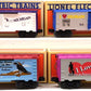 Lionel O Gauge Assorted "I Love" Boxcars: 9486, 19941, 19950, 19951 [4] LN/Box